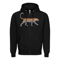 Black leopard Zipper Hoodie - LillyAllenDesigns