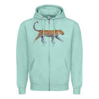 Seafoam leopard Zipper Hoodie - LillyAllenDesigns