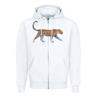 White leopard Zipper Hoodie - LillyAllenDesigns