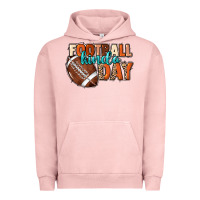Pigment Salmon Football kinda day Urban Hoodie - NancyCooperArtShop