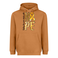 Meerkat Finding the cure starts with hope Childhood Cancer Heavyweight Hoodie - NancyCooperArtShop