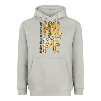 Moon Dust Finding the cure starts with hope Childhood Cancer Heavyweight Hoodie - NancyCooperArtShop