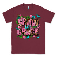 Burgundy grow in grace Classic Tee - AdoDesignShop