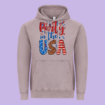 Party In The Usa Vintage Hoodie Designed By Jahusdesignshop