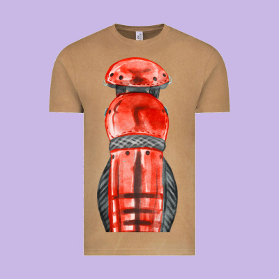 Red Leg Guard Fa Element Vintage Tee Designed By Fadigitalartstudio