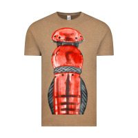 Vintage Coffee red leg guard fa element Vintage Tee - FaDigitalArtStudio