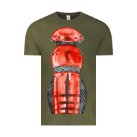 Vintage Olive red leg guard fa element Vintage Tee - FaDigitalArtStudio