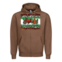Chestnut Peace Love Christmas Trees Zipper Hoodie - Jasminsmagicworld