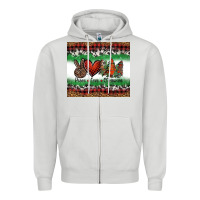 Dove Grey Peace Love Christmas Trees Zipper Hoodie - Jasminsmagicworld