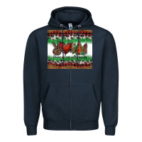 Navy Peace Love Christmas Trees Zipper Hoodie - Jasminsmagicworld