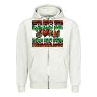 Oatmeal Heather Peace Love Christmas Trees Zipper Hoodie - Jasminsmagicworld
