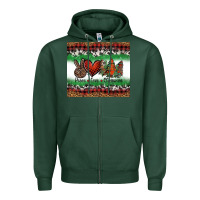 Sports Green Peace Love Christmas Trees Zipper Hoodie - Jasminsmagicworld
