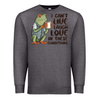 Charcoal Heather i cant live laugh love in these conditions Premium Sweatshirt - MaliasSmallBusiness