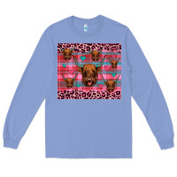 Colony Blue highland cow valentines Long Sleeve Tee - JahusDesignShop