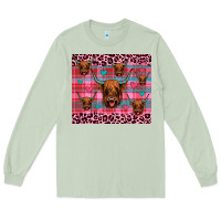Matcha highland cow valentines Long Sleeve Tee - JahusDesignShop