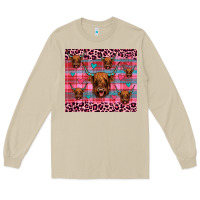 Mushroom highland cow valentines Long Sleeve Tee - JahusDesignShop