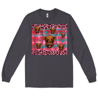 Smoke highland cow valentines Long Sleeve Tee - JahusDesignShop