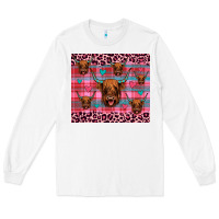 White highland cow valentines Long Sleeve Tee - JahusDesignShop
