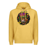 Antique Gold Mardi Gras red Angus Premium Hoodie - LillyAllenDesigns