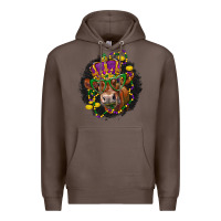Coffee Mardi Gras red Angus Premium Hoodie - LillyAllenDesigns