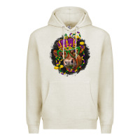 Oatmeal Heather Mardi Gras red Angus Premium Hoodie - LillyAllenDesigns