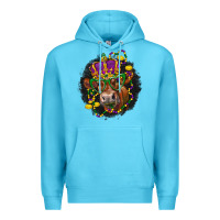 Ocean Blue Mardi Gras red Angus Premium Hoodie - LillyAllenDesigns