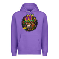 Purple Mardi Gras red Angus Premium Hoodie - LillyAllenDesigns