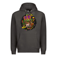 Smoke Mardi Gras red Angus Premium Hoodie - LillyAllenDesigns