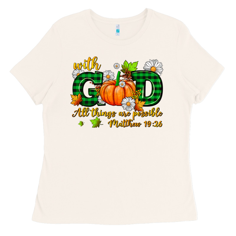 With God All Things Are Possible Ladies Tee by AdoDesignShop | Teevron