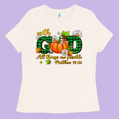 With God All Things Are Possible Ladies Tee Designed By Adodesignshop