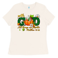 Bone with god all things are possible Ladies Tee - AdoDesignShop