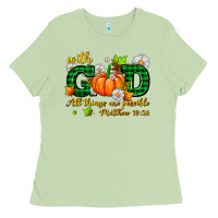 Matcha with god all things are possible Ladies Tee - AdoDesignShop