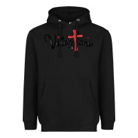 Black valentine cross glitter Heavyweight Hoodie - MaliasSmallBusiness