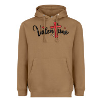 Toasted Coconut valentine cross glitter Heavyweight Hoodie - MaliasSmallBusiness