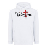 Valentine Cross Glitter Heavyweight Hoodie | Teevron