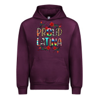Mauve Wine Proud Latina Urban Hoodie - texasbilliewilder