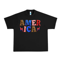 Black america thunderbolt Urban Heavy Tee - HRA Design Shop