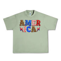 Oil Green america thunderbolt Urban Heavy Tee - HRA Design Shop