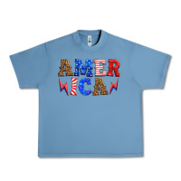 Pebble Blue america thunderbolt Urban Heavy Tee - HRA Design Shop