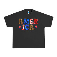 Pigment Black america thunderbolt Urban Heavy Tee - HRA Design Shop
