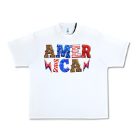 White america thunderbolt Urban Heavy Tee - HRA Design Shop