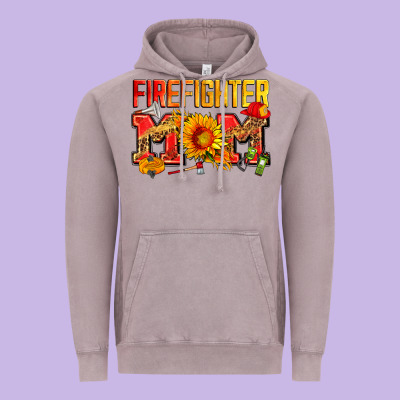 Firefighter Mom Vintage Hoodie Designed By Zillion Design Studio