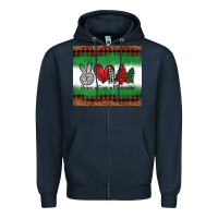 Navy Peace Love Christmas Trees Zipper Hoodie - Jasminsmagicworld