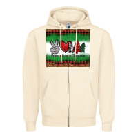 Sandshell Peace Love Christmas Trees Zipper Hoodie - Jasminsmagicworld