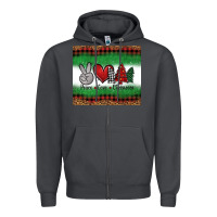 Smoke Peace Love Christmas Trees Zipper Hoodie - Jasminsmagicworld