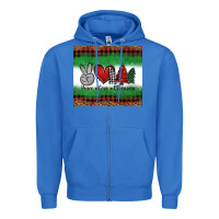 True Royal Peace Love Christmas Trees Zipper Hoodie - Jasminsmagicworld