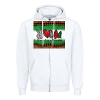 White Peace Love Christmas Trees Zipper Hoodie - Jasminsmagicworld