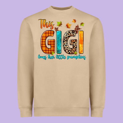 This Gigi Loves Her Little Pumpkins Heavyweight Sweatshirt Designed By Texasbilliewilder