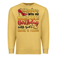 Antique Gold stepping into my november birthday Premium Sweatshirt - MaliasSmallBusiness