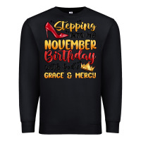 Black stepping into my november birthday Premium Sweatshirt - MaliasSmallBusiness